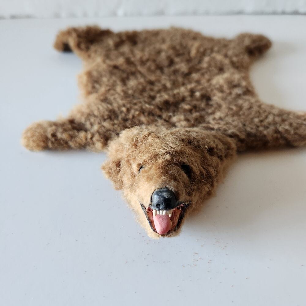 Artisan Dollhouse Miniature Bear Skin Rug 1:12 Scale Realistic & Detailed